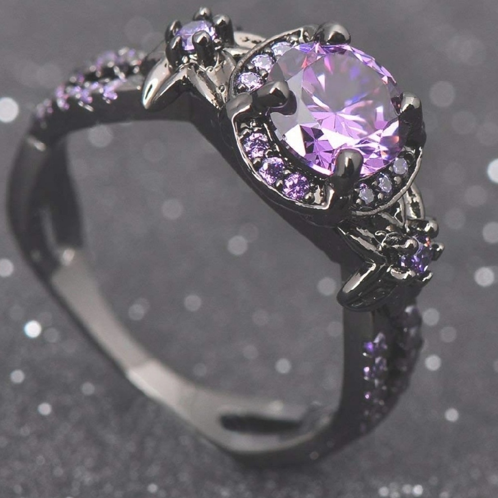 🌋last chance 🌋Vintage round purple ring - Picture 2 of 3